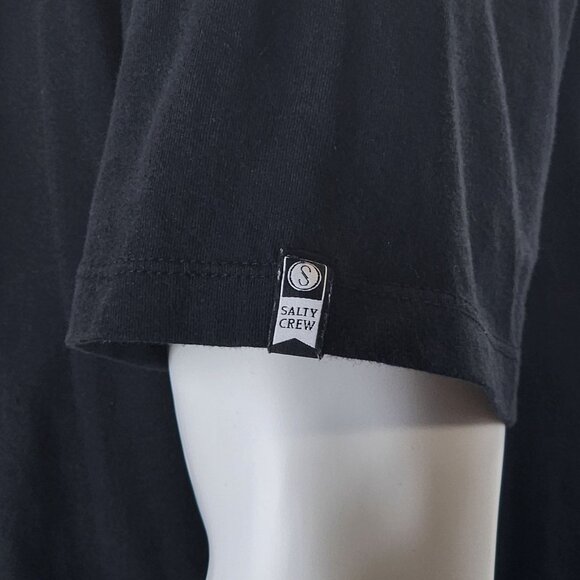 Salty Crew Mens Black T-Shirt Large Cotton Graphic Tee Casual Apparel - Picture 7 of 8